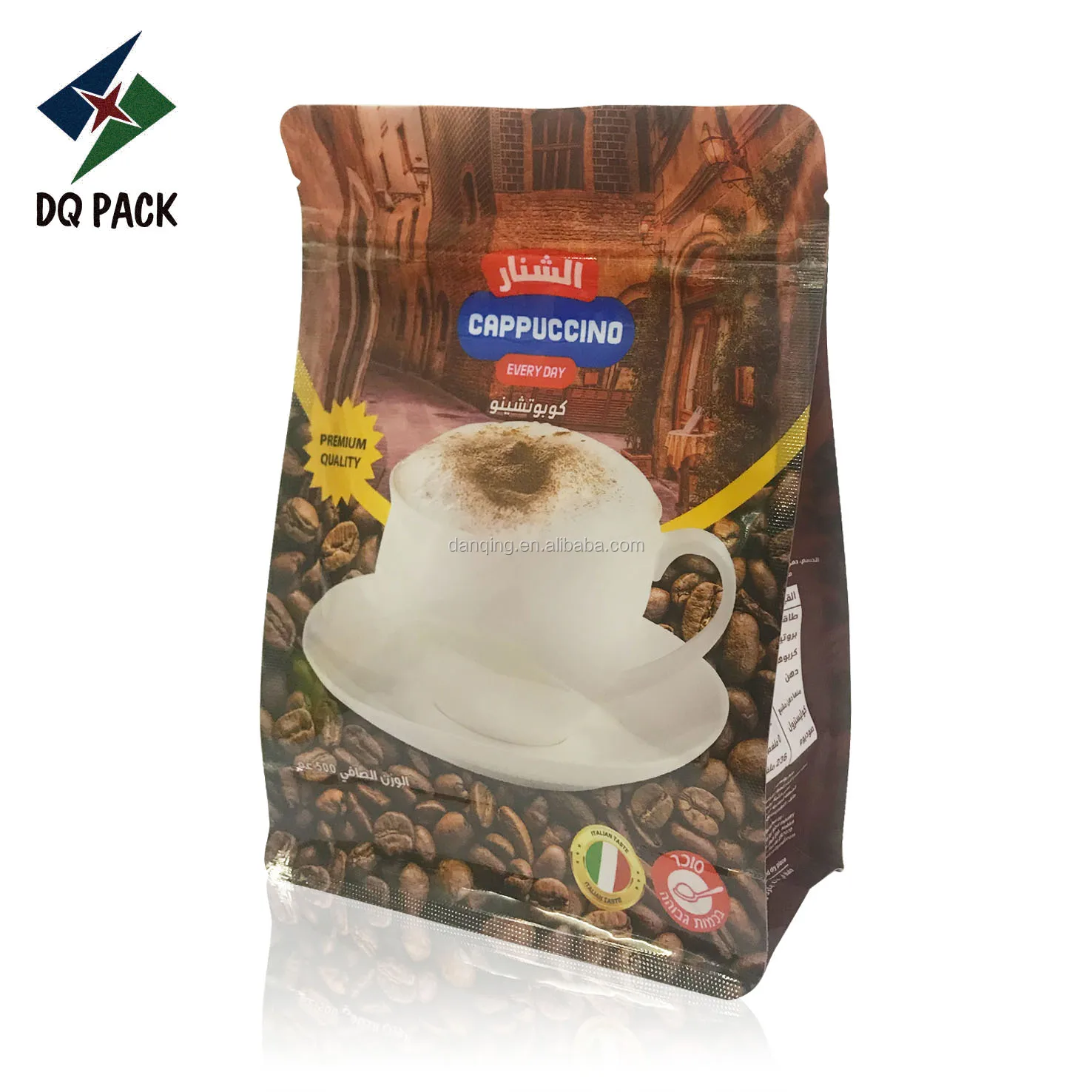 DQ PACK High Quality Food Grade Coffee Bean Bag With Side Gusset