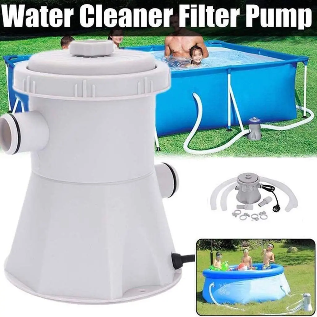 1000 Gallons Pool Filter Pump With Clear Cartridge For Easy Setup Pool