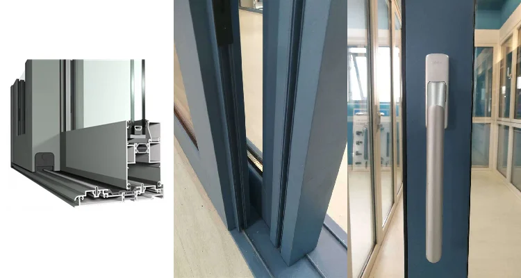 Minglei Thermal Break Aluminum Large Sliding Lift and Slide Glass Doors manufacture