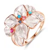 2019 new exaggerated fashion ring gold-plated petal ring fashion women's style ring