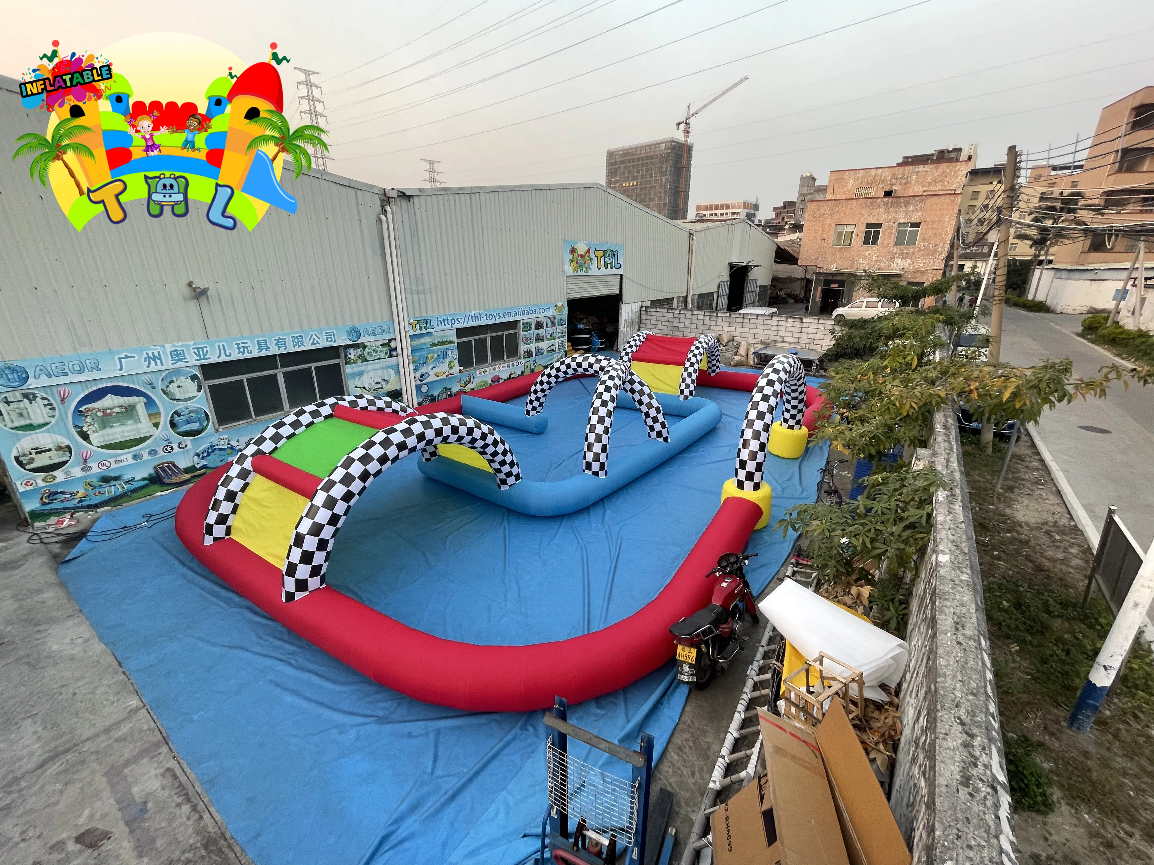 Customized Mini Pvc Car Racing Track Indoor Outdoor Commercial Kids