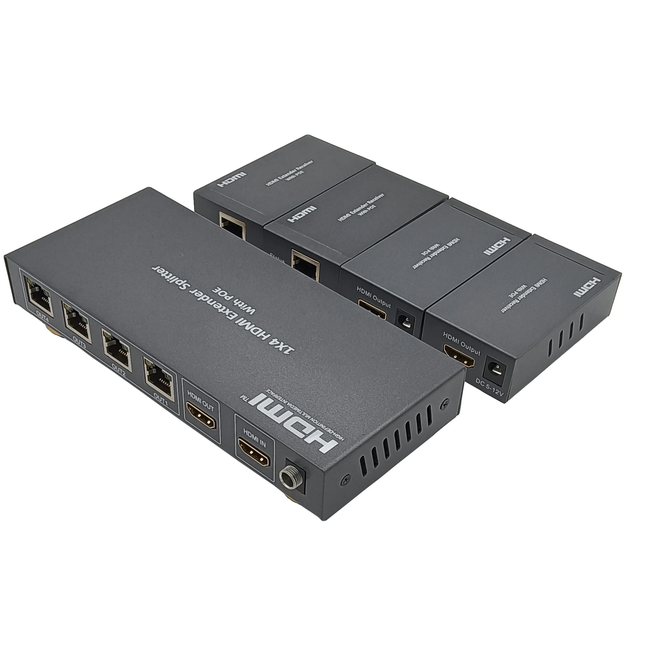 1x4 Hdmi Splitter Extender 50m Over Utp Rj45 Cat5e Cat6 Cable Support