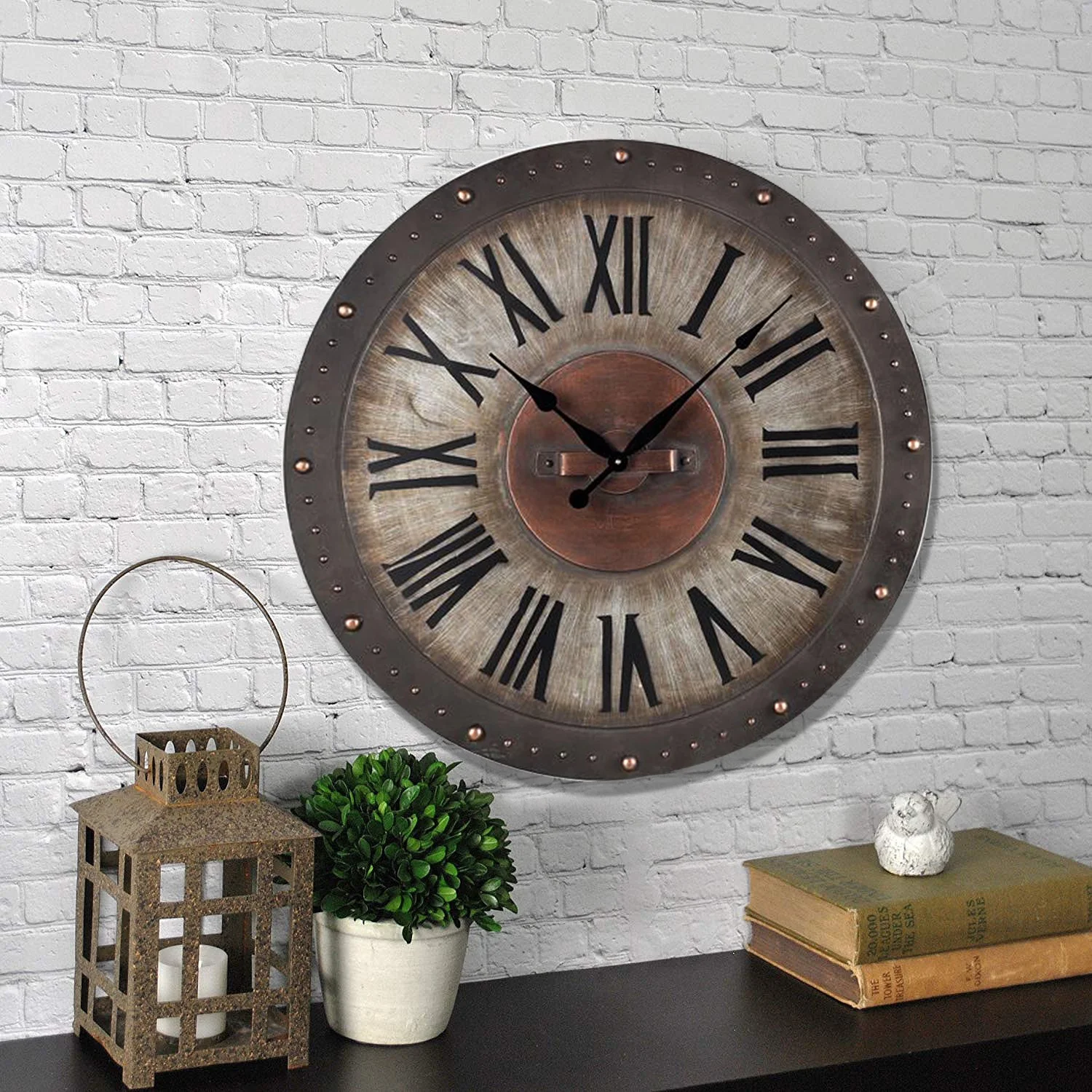 80cm Vintage Metal Wall Clock For Home Decors 80cm Vintage Metal Wall