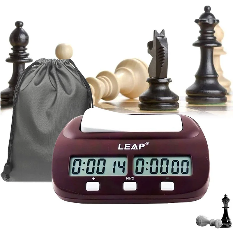 Chess Clock Professional Digital Chess Timer Count Up Down Timer With Clock Board Game Bonus And