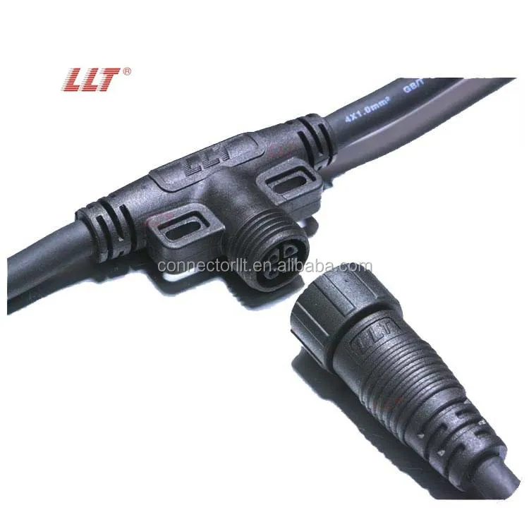 2 3 4 Pin T Connection Cable Wire Ip67 Waterproof 3 Way Waterproof