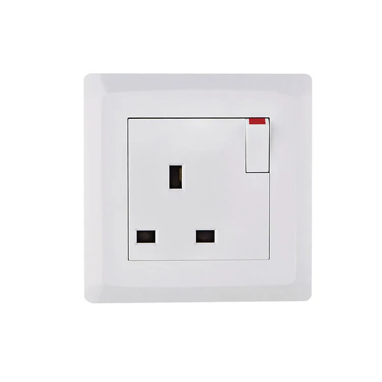 Best Selling Electrical Home Use UK Standard White Switches and Socket 13A 250V Socket Outlet Light Wall Switches With USB