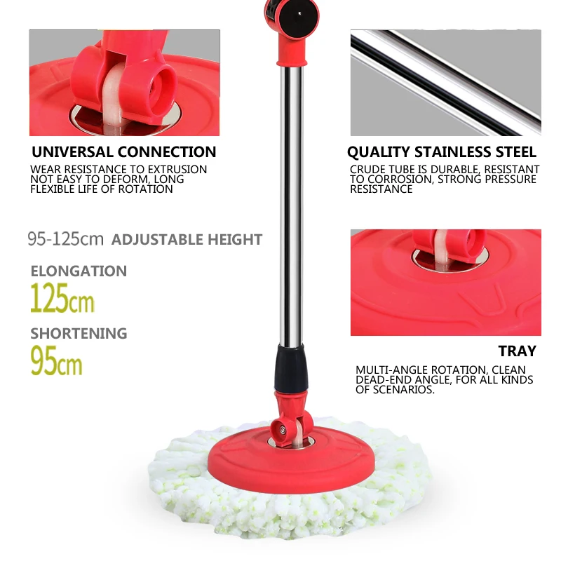 360 ° Spin Mop & Bucket Set Presse à Main Microfibre Chiffon Home Nettoyeur haute qualité 