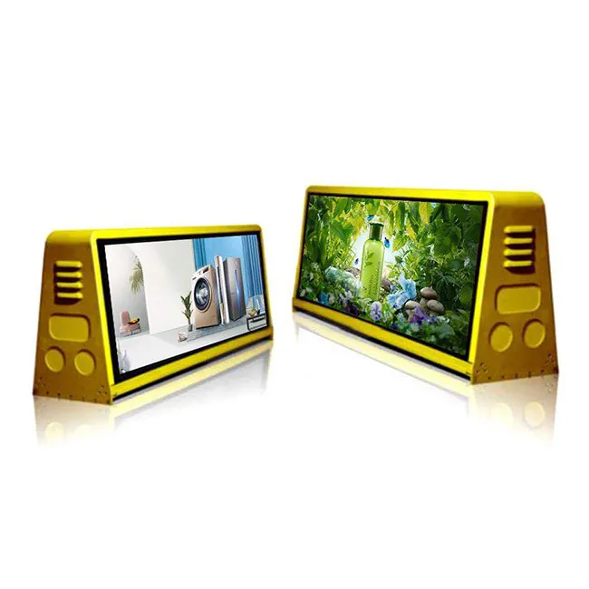 Double side wifi led advertising screen 4G remote control outdoor Guide Taxi roof LED Display