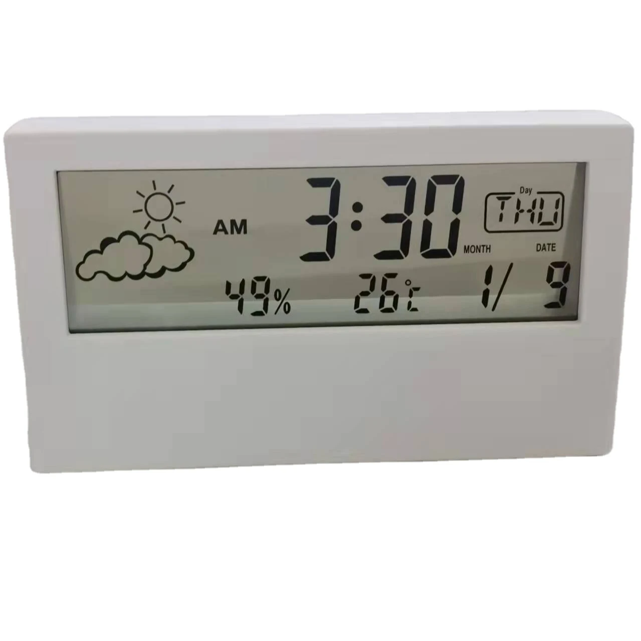 Minimalist Led Transparent Electronic Alarm Clock Calendar Temperature ...