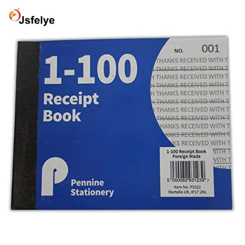 Duplicate Receipt Book Numbered Pages 1-80 With 2 Sheets Carbon Paper Reciept 