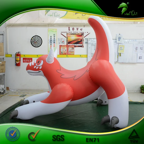 Hongyi Durable Red Dragon Toy Display Promotional Party Inflatable Sexy Cartoon Laying Dragon