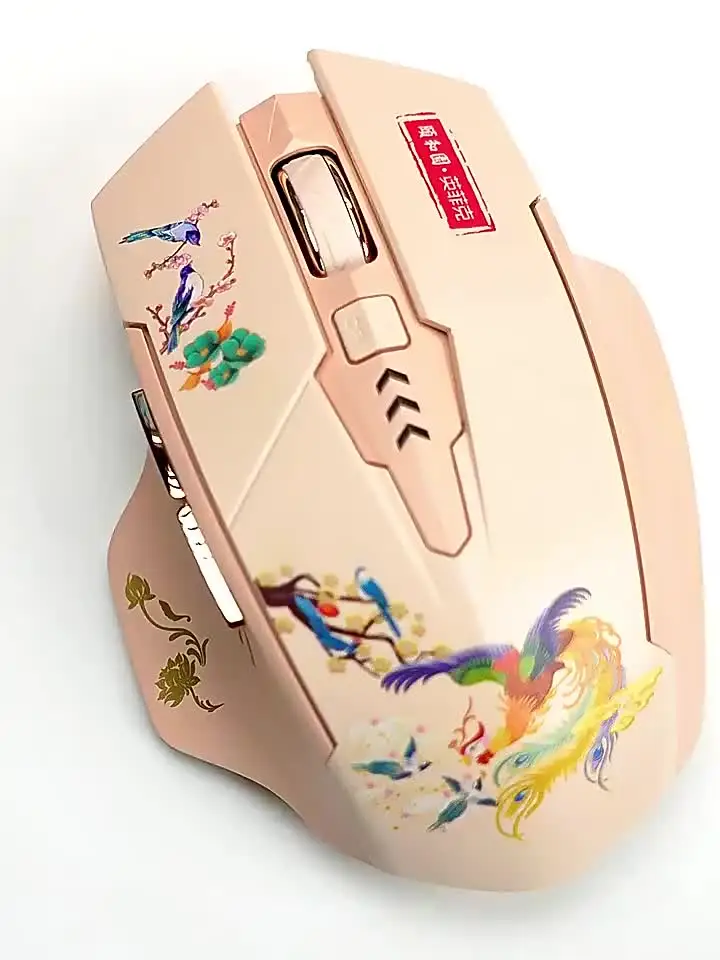 Souris sans fil rechargeable de style chinois INPHIC pour PC Gamer, ordinateur de bureau, ordinateur portable, accessoires