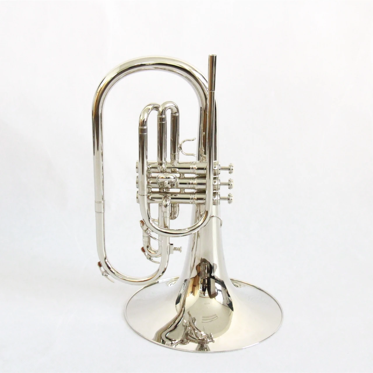 
Wholesale Price Good Quality Yellow Brass Instrument Marching Nickel Mellophone 