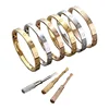 Paris 18K Rose Gold Plated Stainless Steel Love Bangle Bracelet