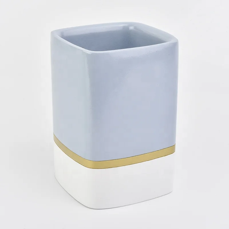 Custom Square Concrete Candle Vessel