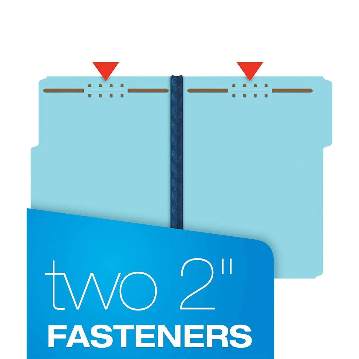 100 Recycled Pressboard Fastener Folder 1/3cut Tab 1" Expansion With