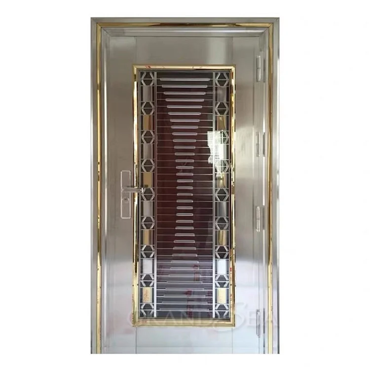 Price Of Decorative Residential Single Stainless Steel Safety Door
