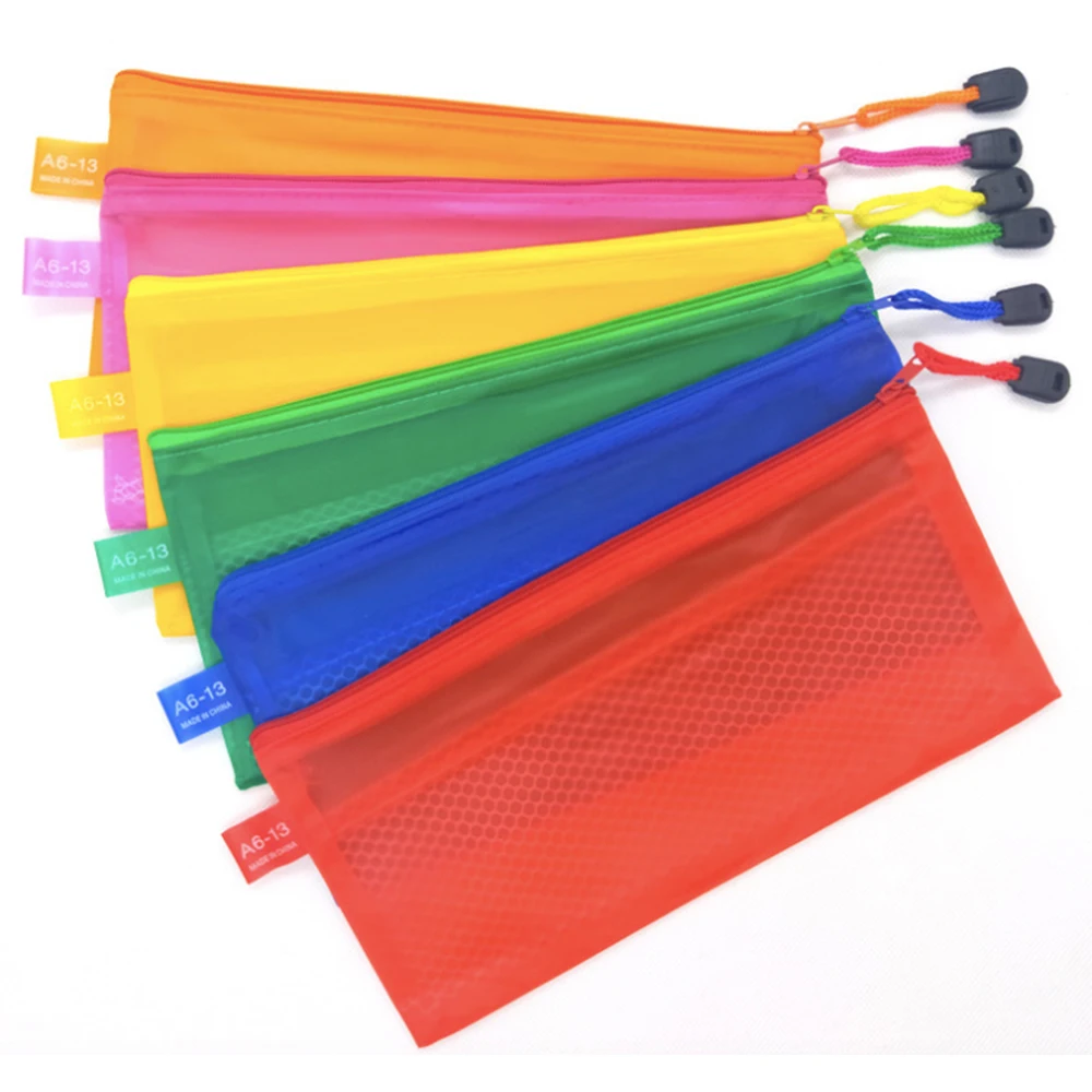 Promotional A4 Zipper Advertising Bag Frosted Reusable Plastic File