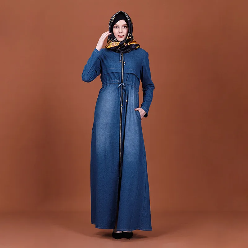 New Muslim Women Abaya Turkey Dubai Long Butterfly Sleeves Kaftan Dress With Tassels Jeans 