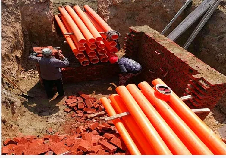 100mm Orange HD PVC Electrical Conduit Pipe - 4 Metre UPVC