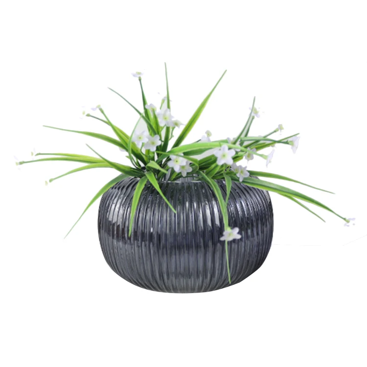 Handmade Nordic Style Luxury Big Glass spray Flower Vase for Home Decor