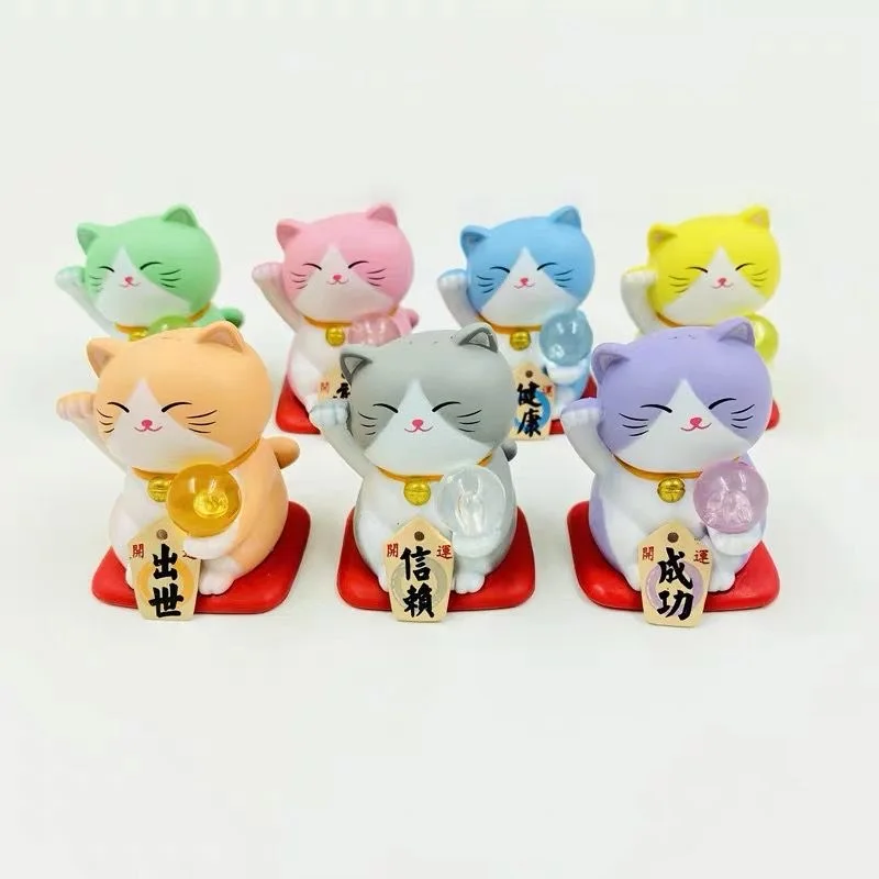 Wholesale Japan Gashapon Mystery Boxes Custom Maneki Neko Figurine Fortune Cats Figures Capsule