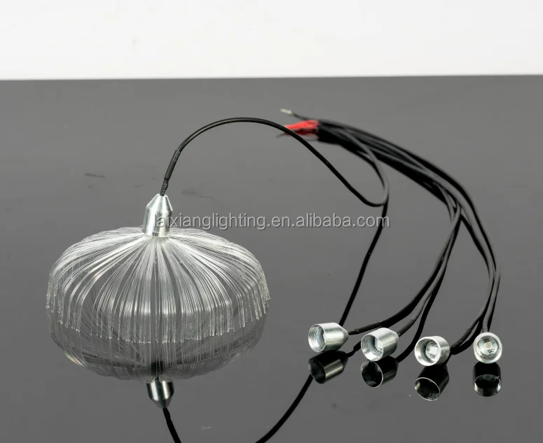 Holiday Event Outdoor Christmas Fiber Optic Pendant Light Jellyfish Lamp For Weeding Decoration