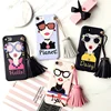 Modern lanyard character phone case for iphone 6 6s 7 8 plus x, with tassel Wristband