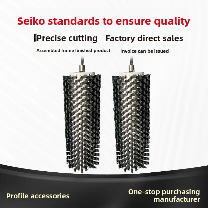 Hengdong 50 Brush DC Electric Roller Conveyor Belt Assembly Line Cleaning Roller Cylinder Nylon Bristle Material OEM factory