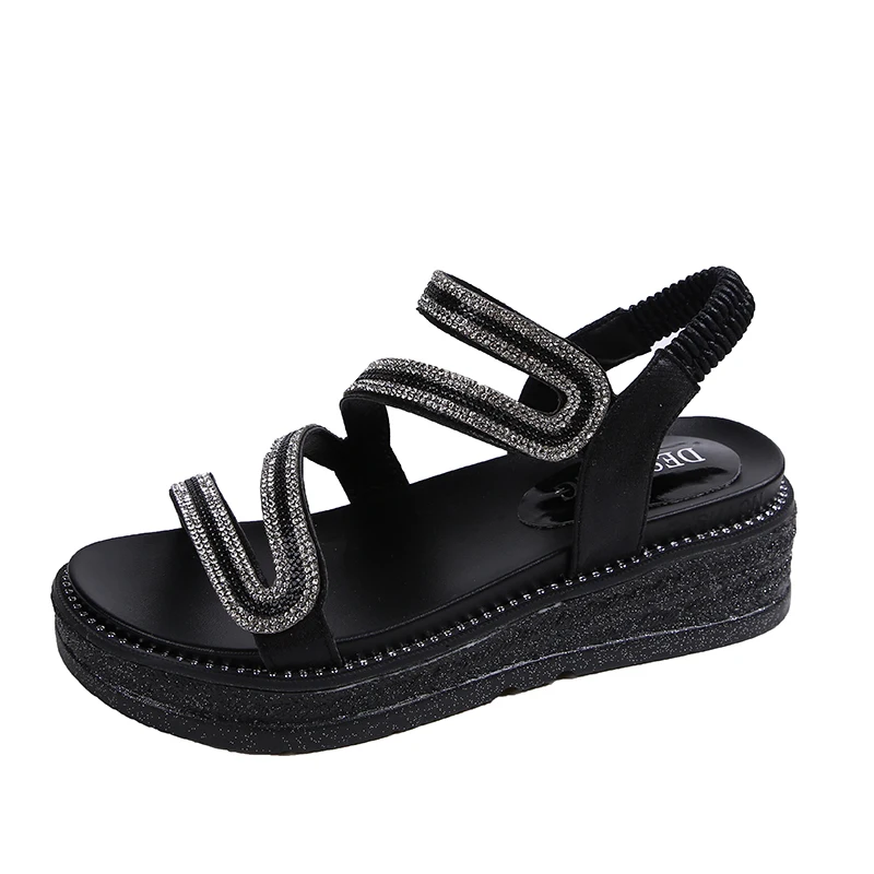 
Plastic women casual sport sandals with transparent upper 