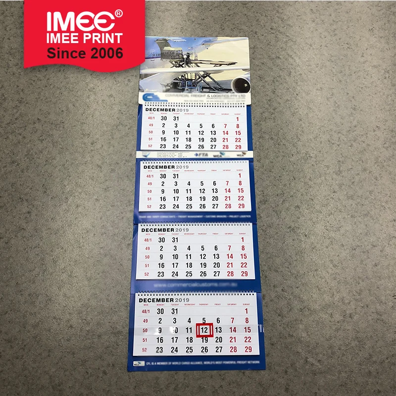 Imee 2 Year 4 Month Fold Wall Calendar Buy Custom Desk Pad Calendar 