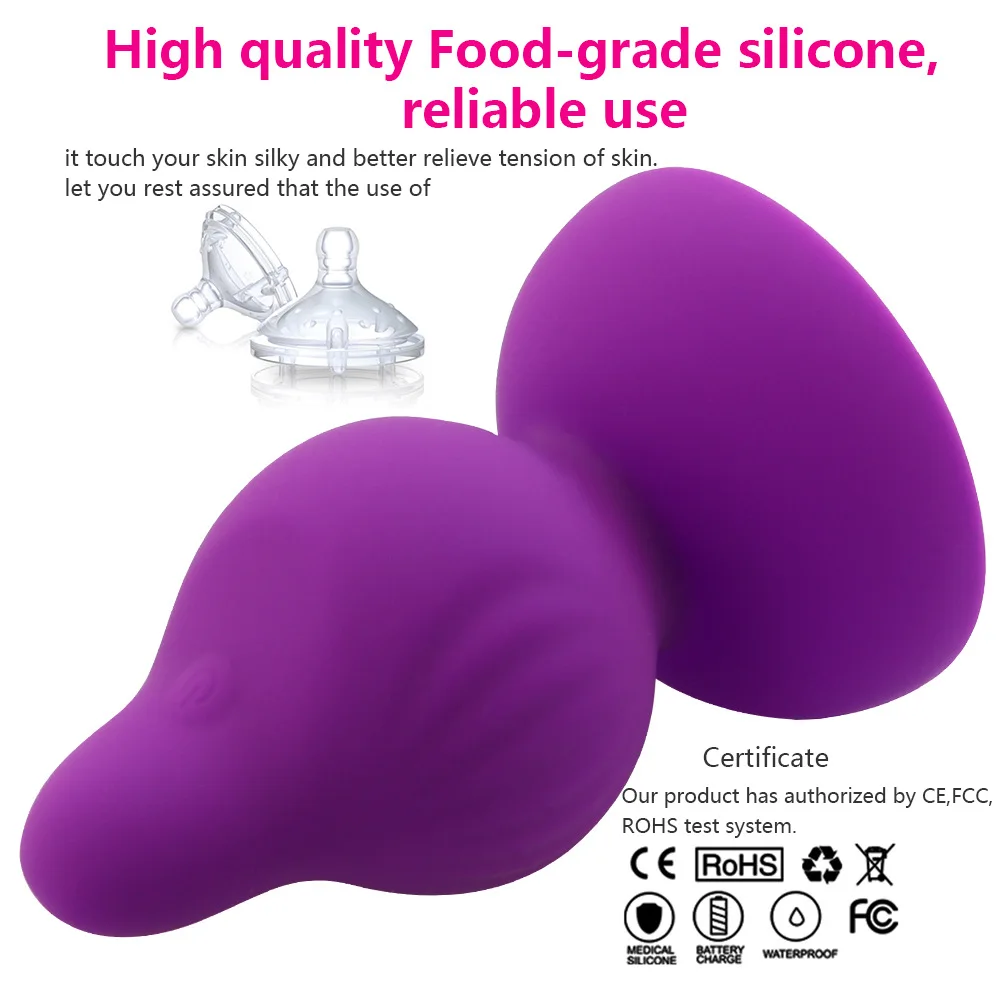 USB Rechargeable Vibrating Nipple Sucking Breast Sex Toys Tongue Vibrator For Women