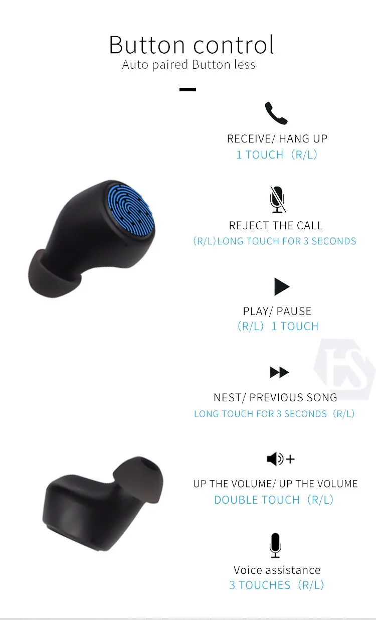 LENSI Stereo Cordless Earbuds Best Headphones Headset Wireless Earphones With Mic Deep Bass - ANKUX.COM