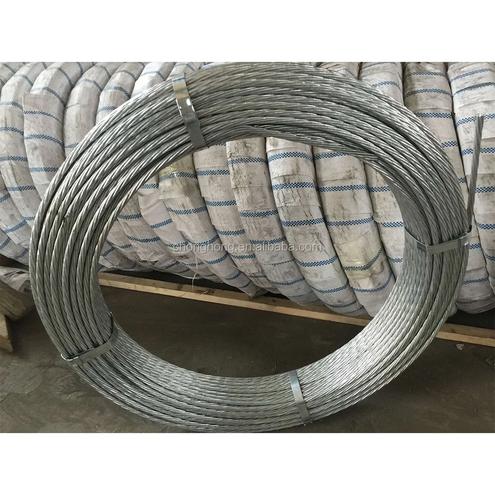 Galvanized Steel Cable Stay Wire Guy Wire Excellent Mechanical Properties Astm A Class A