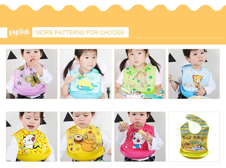 Super Soft And Luxury Washable PEVA bibs for babies