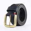 Casual Dress Belt Cowhide Genuine Leather vintage Belt with Square Alloy Buckle