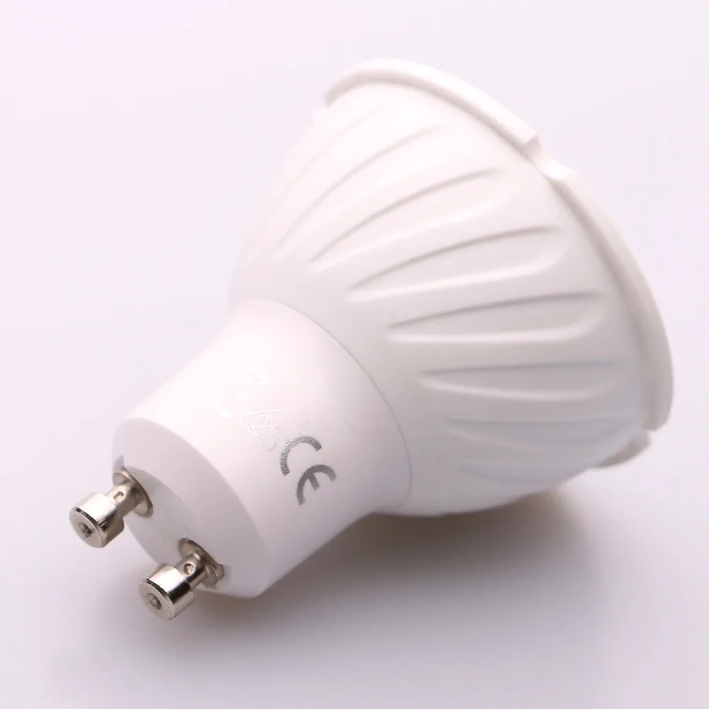 dimmable plastic  Aluminum gu10 led bulb 1w 3w 4w 5w 6w 7w  800 lumen for spotlight downlight