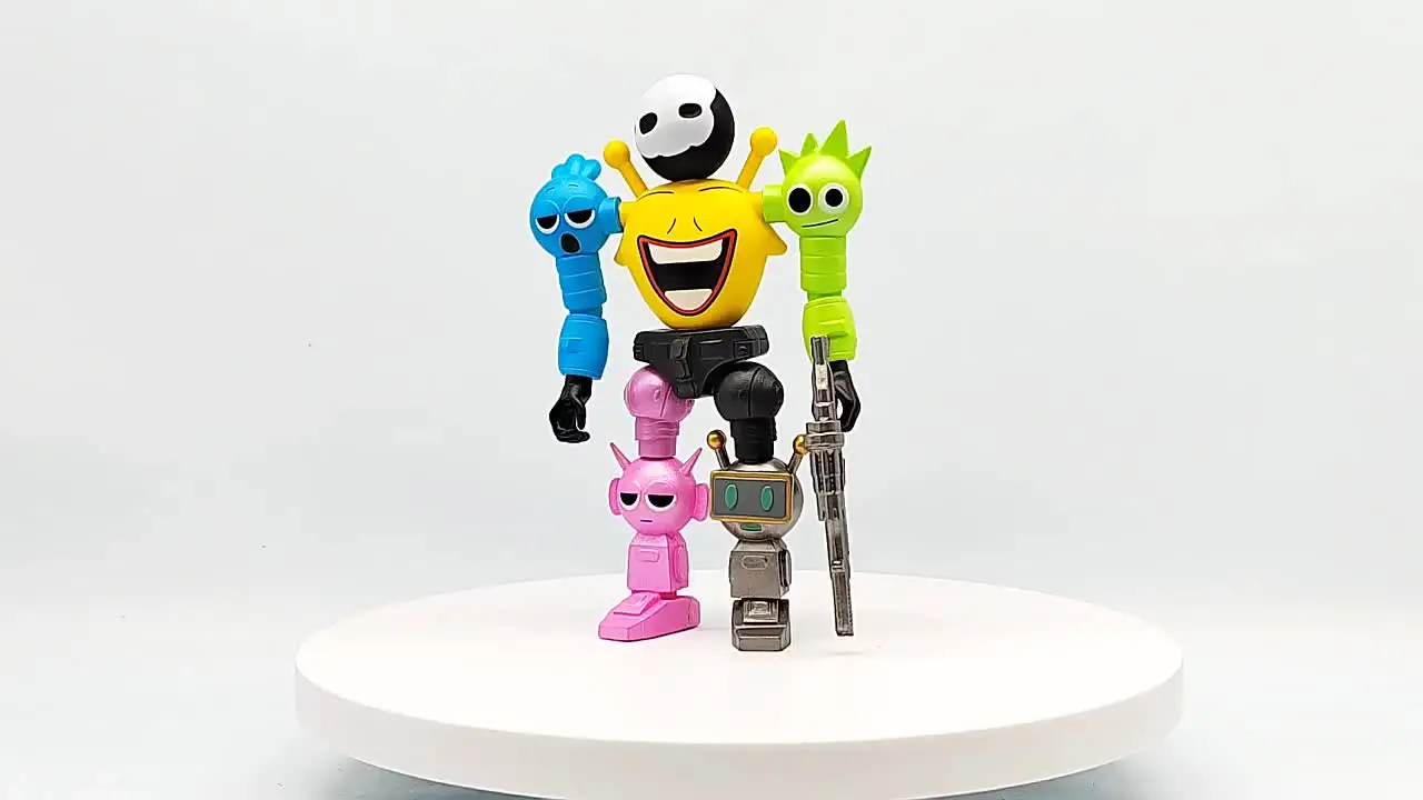 Large 18cm Rhythm Box Robot Sprunki Figurine - Movable Game