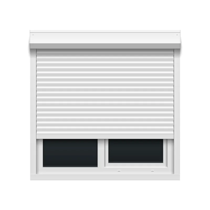 55mm white electric aluminum with PU material 1200m width by 2000mm height roller shutter window ready to ship