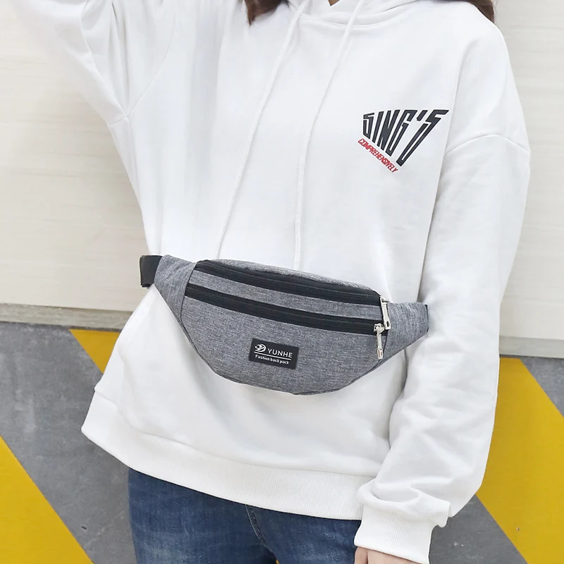 mini fashionable luxury  functional  waterproof oxford fabric woman lightweight large capacity mini waist belt bag