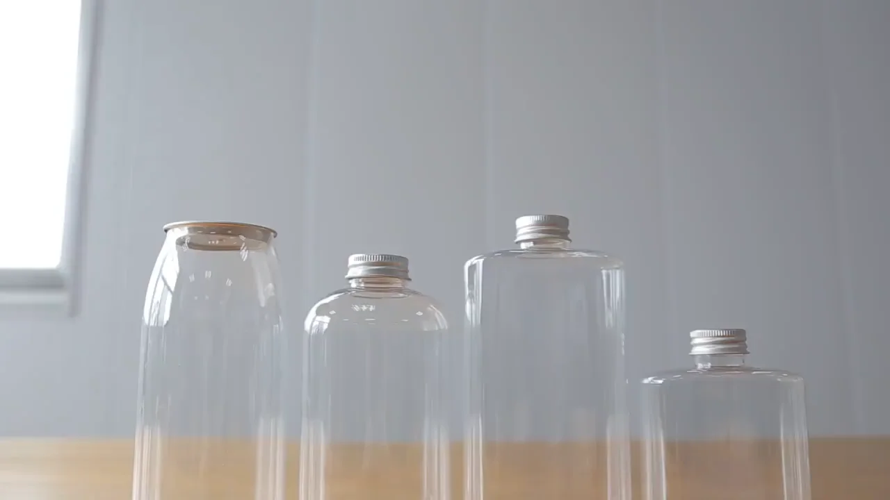 500ml Flat Square Disposable Plastic Bottle Creative Juice Beverage Bottle Takeaway Milk Tea