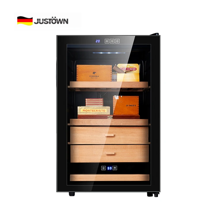 
Professional Cigar Humidor Cabinet Constant Accurate Humidifying thermoelectric technology with Spain Cedar Drawers Cigar Cooler 