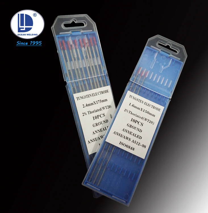 Tungsten Rod 2.4mm Iso 6848 Standard 2 Thorium Tungsten Electrode Wt20