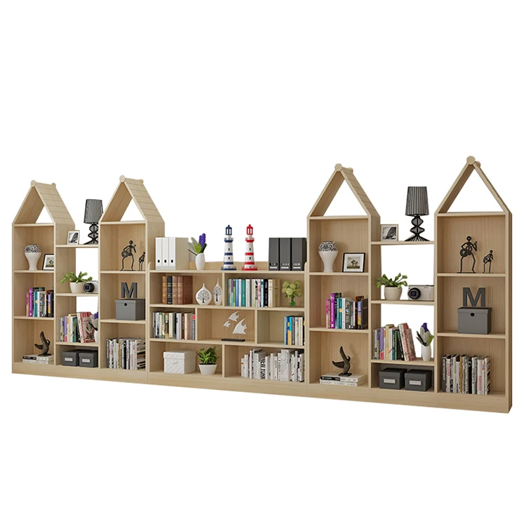
storage decorative wood metal book shelf 