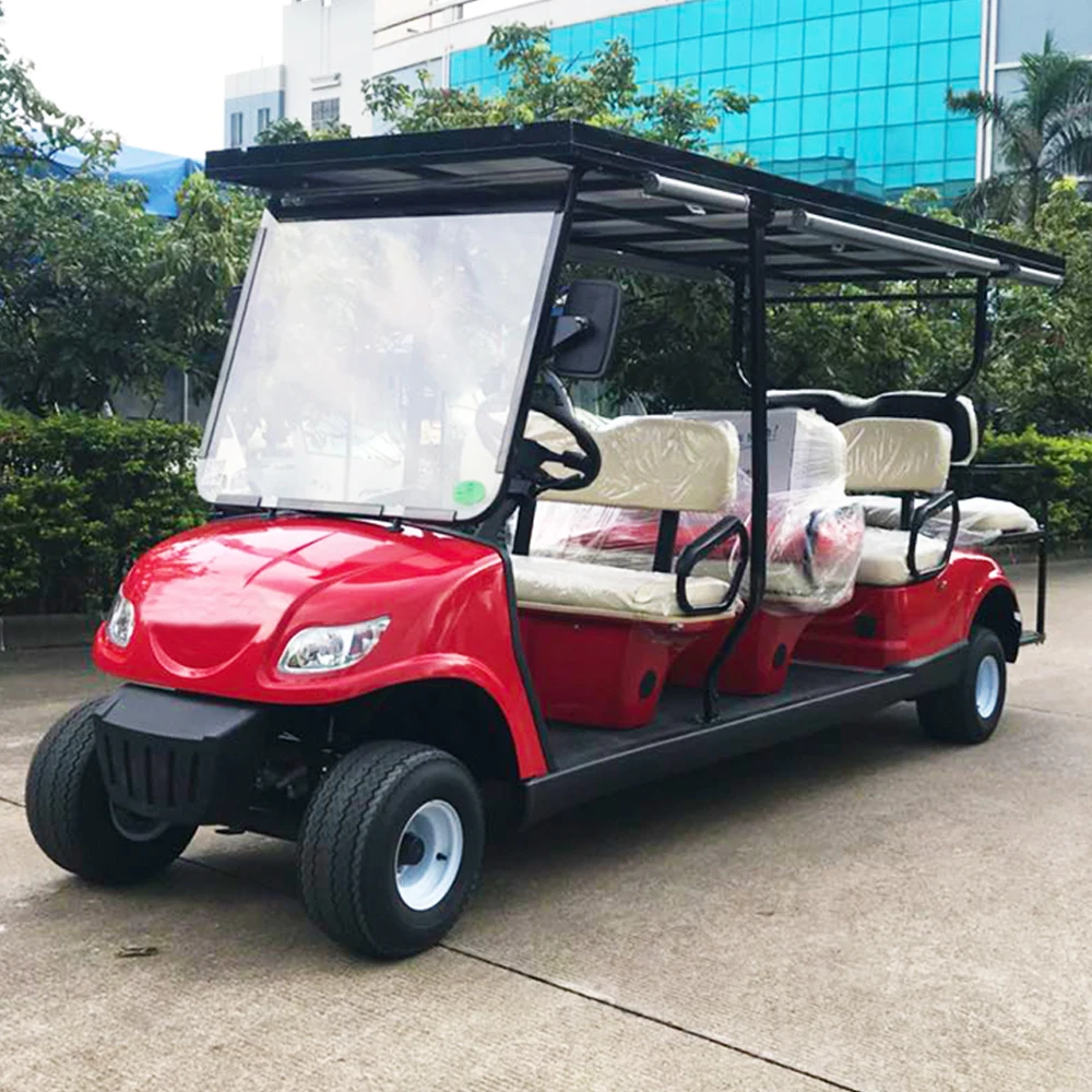 New car 8 passenger solar panel electric golf cart