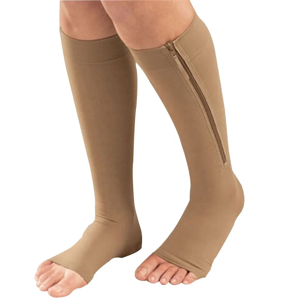 Toeless Zipper Compression Socks With Medical Zip Socks - Buy Zipper ...