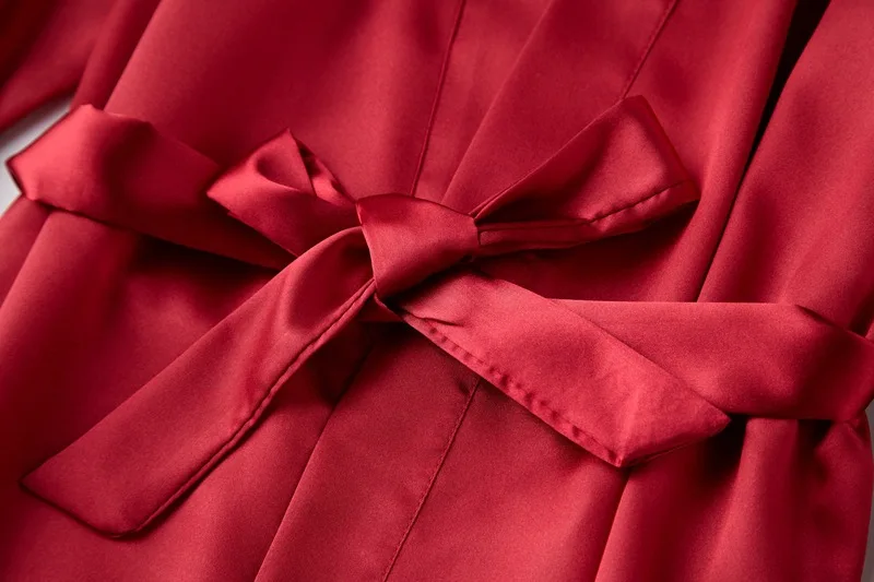 Custom Embroidery Name Personalized Silk Bridal Robes Satin Women