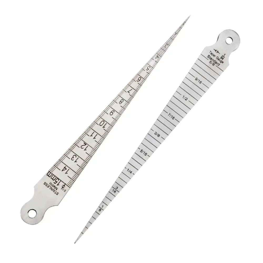 Wedged Ruler 0-15mm Wedge Feeler Ruler Metric/Imperial 2mm Thickened Gap Gauge ...