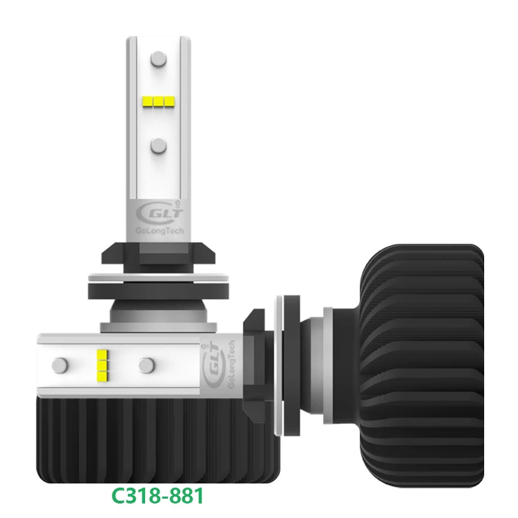 GL11- LED 881 car Brightest led headlight  881 H7 H8 9006 fanless led headlamp