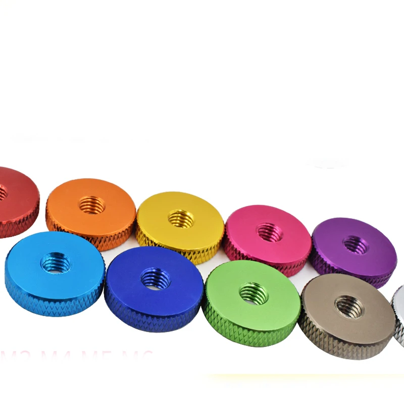 Aluminum Alloy Thin Knurled Thumb Nut M3m4m5m6 Single Layer Adjusting
